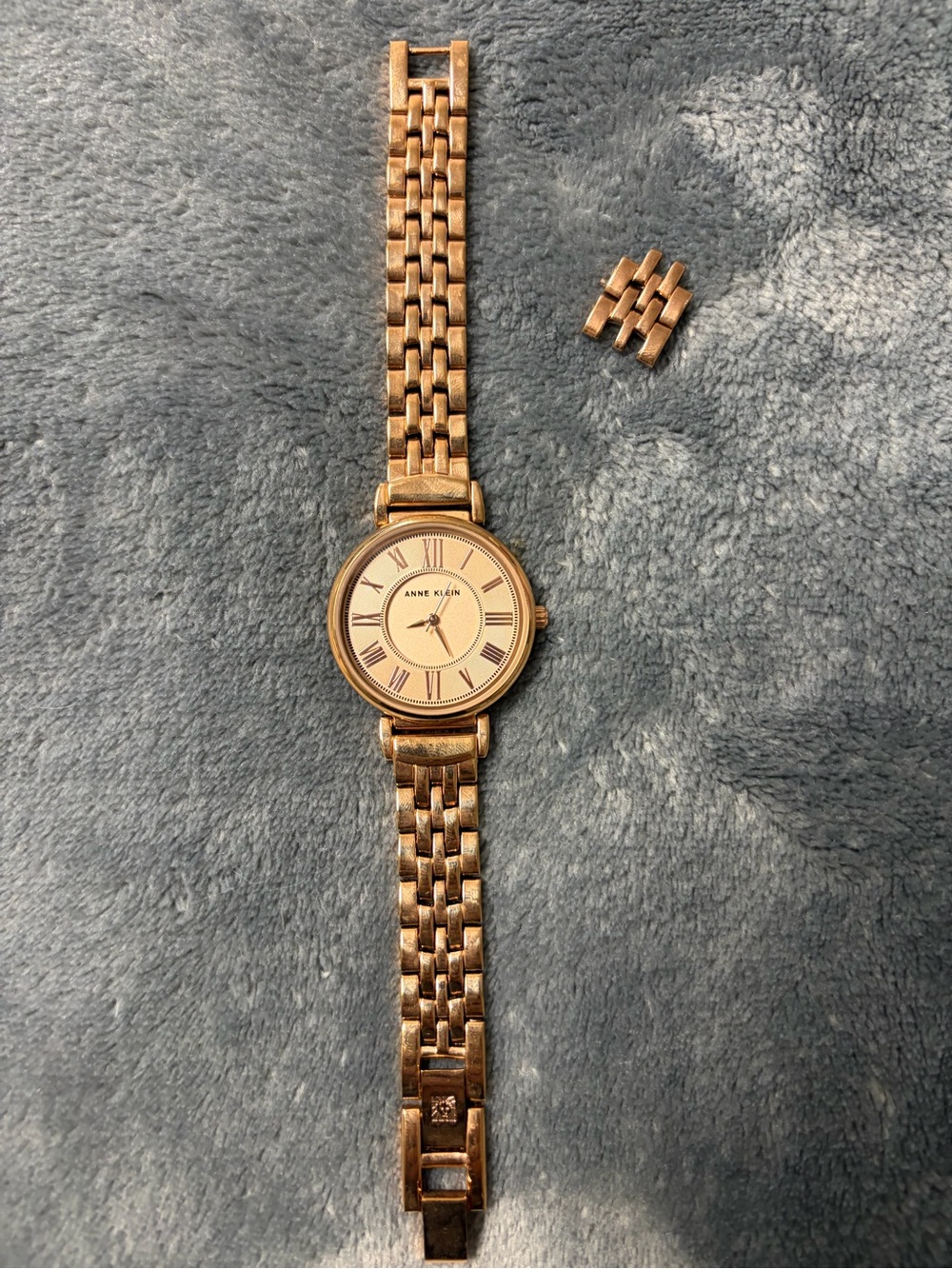 Anne Klein Gold Tone Link Bracelet Watch